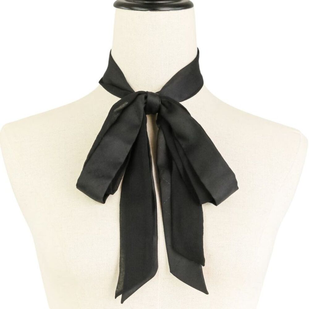 Chanel Silk Bow Tie Scarf